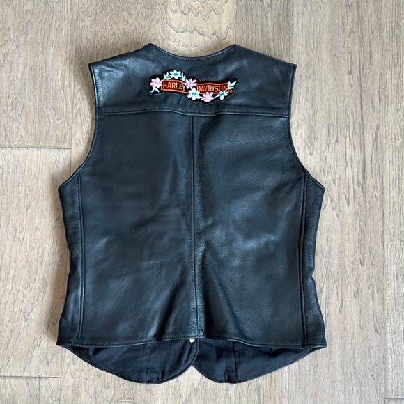 Harley-Davidson Women’s Medium Airbrushed Rose Betty Boop Vest - Picture 7 of 9